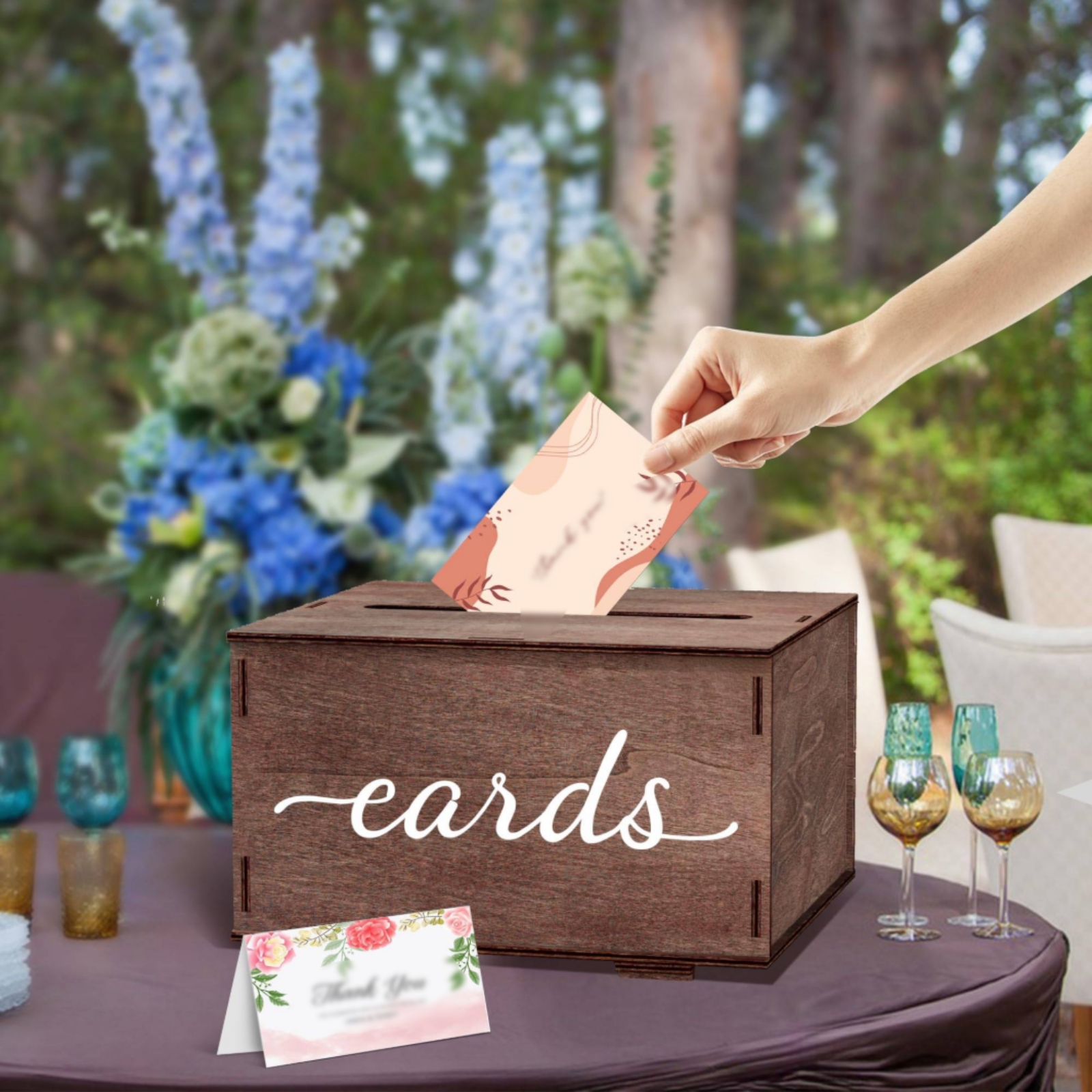 Wooden Card Box Slot Top Weddi - Wedding Card Box avaliação e preço