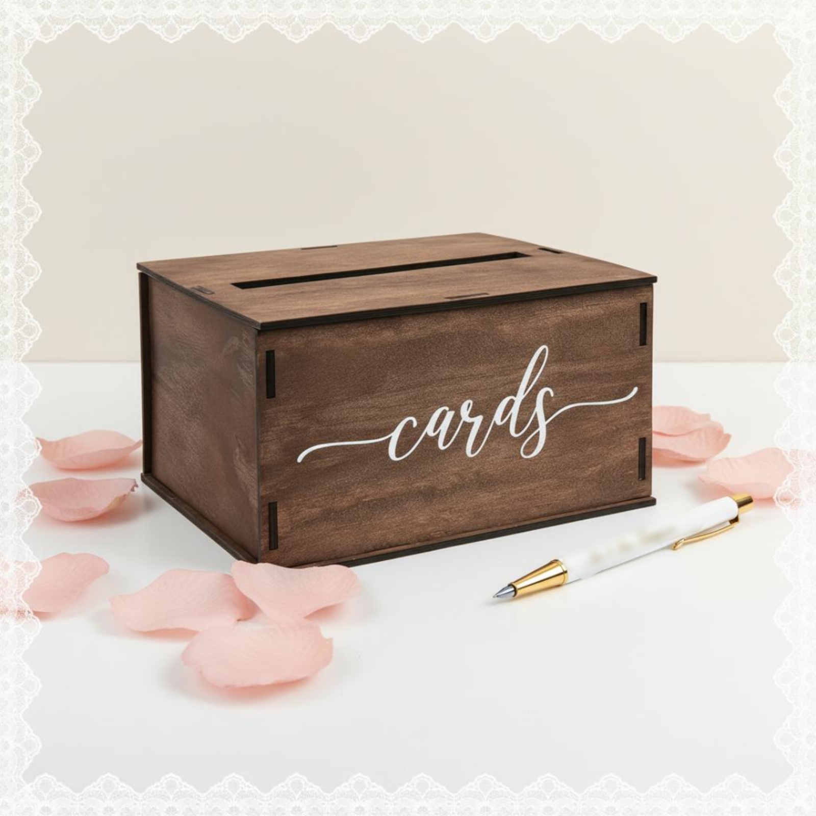 Wooden Card Box Slot Top Weddi - Wedding Card Box avaliação e preço