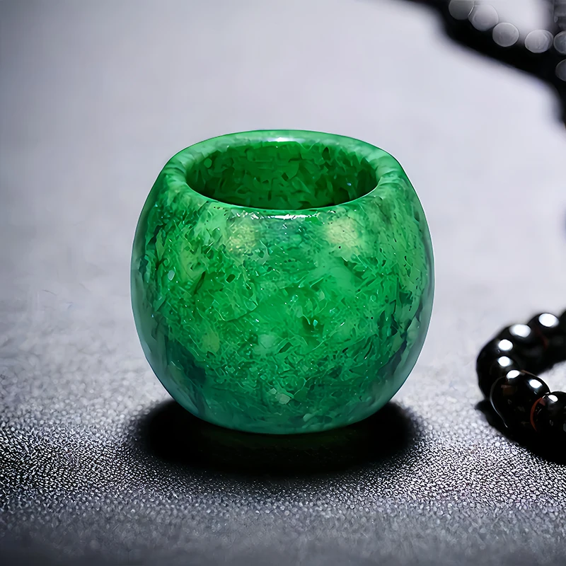 22mm Green Real Jade Rings for - Wedding Zone avaliação e preço