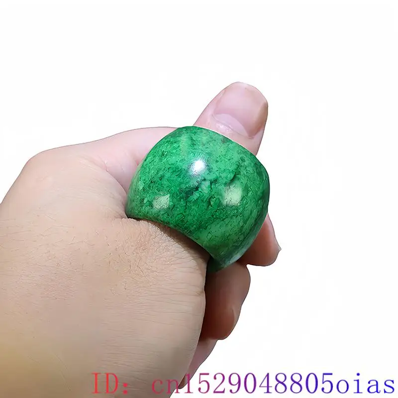 22mm Green Real Jade Rings for - Wedding Zone avaliação e preço