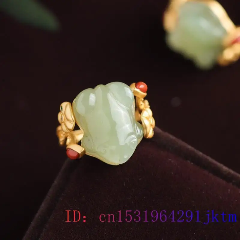 Green Jade Frog Rings Charms N - Wedding Zone avaliação e preço