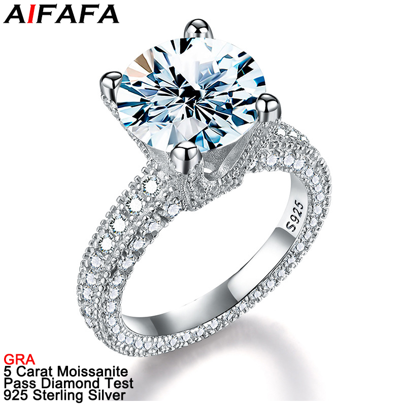 5 Carat Real Moissanite Diamon - Wedding Zone avaliação e preço