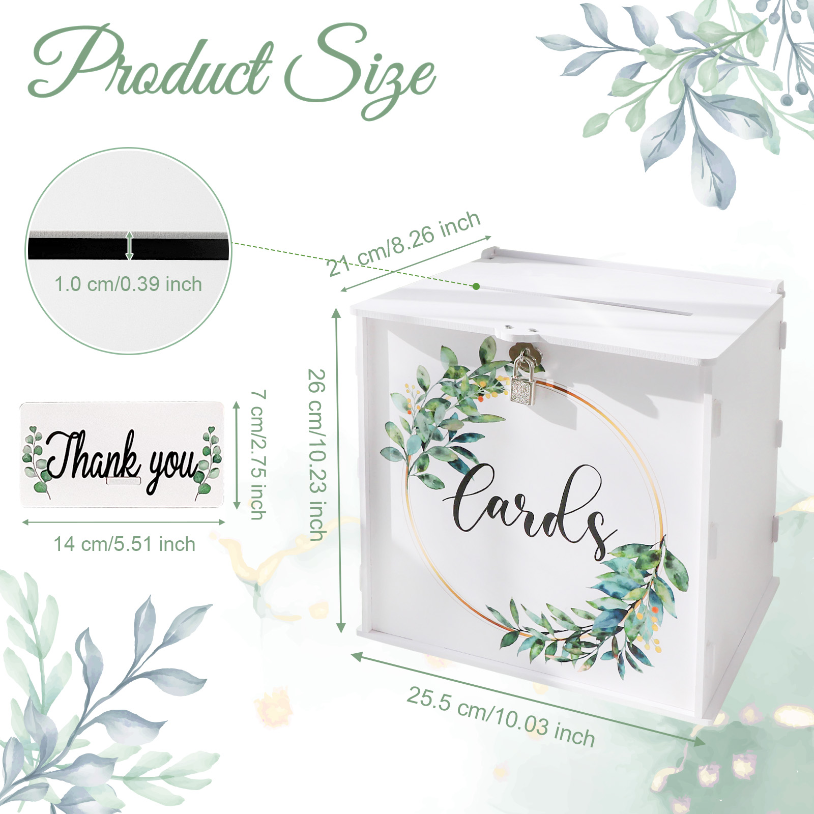 Wedding Card Box with Lock, PV - Wedding Card Box avaliação e preço