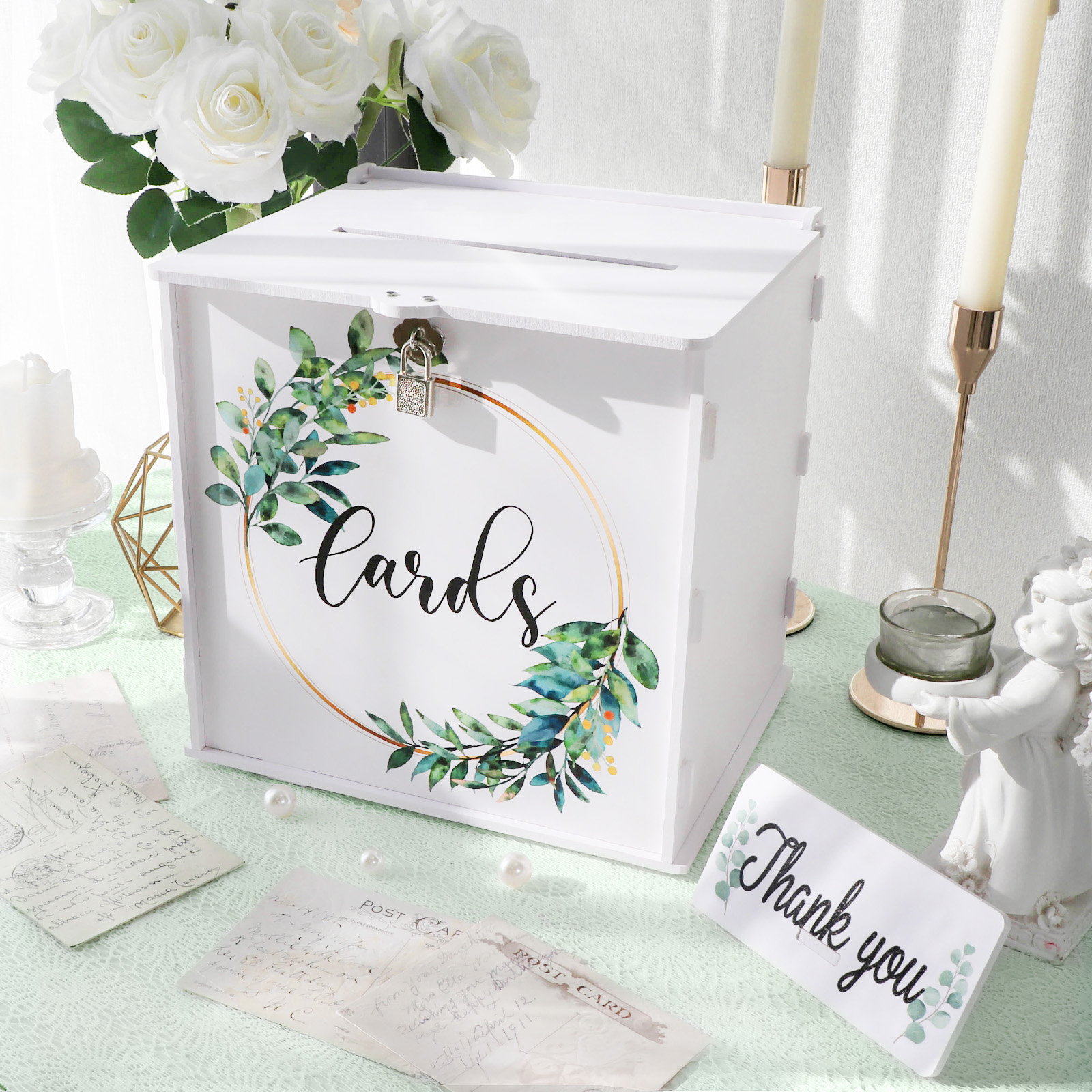 Wedding Card Box with Lock, PV - Wedding Card Box avaliação e preço