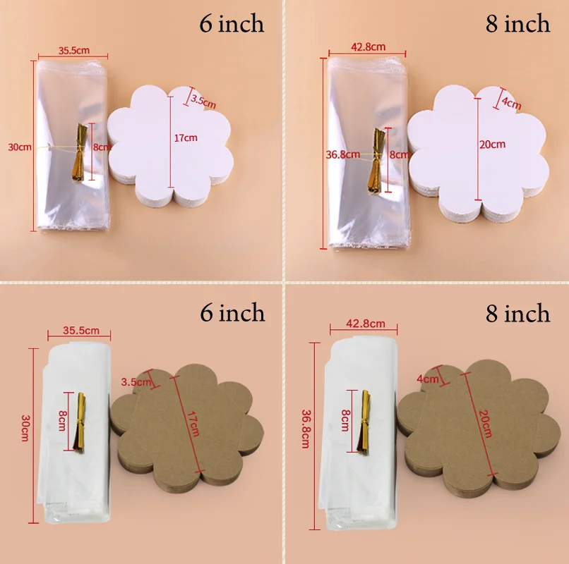 10pcs 6/8inch Chiffon Cake Pac - Wedding Supply Shops avaliação e preço