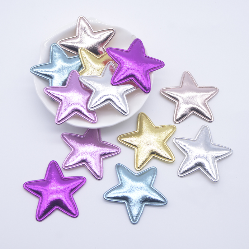 50Pcs 40mm Leather Star Appliq - Wedding Superstar avaliação e preço