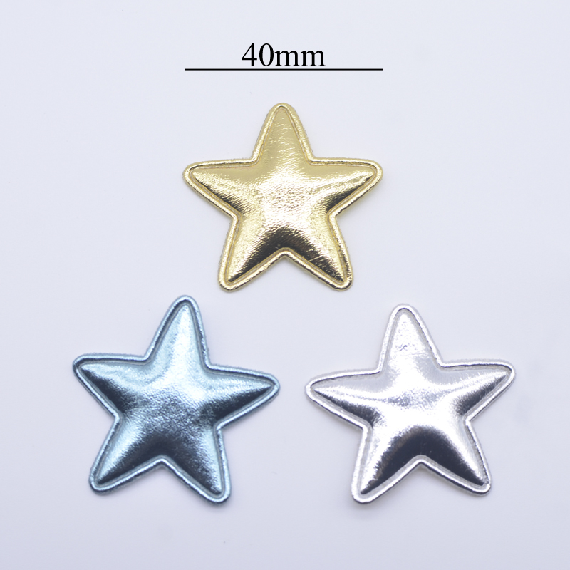 50Pcs 40mm Leather Star Appliq - Wedding Superstar avaliação e preço