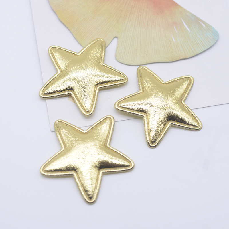 50Pcs 40mm Leather Star Appliq - Wedding Superstar avaliação e preço