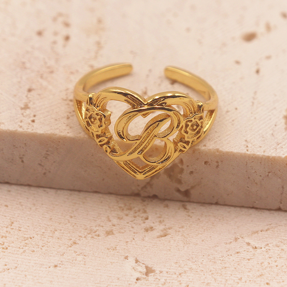 Gold Personalized Initials Hea - Wedding Z avaliação e preço