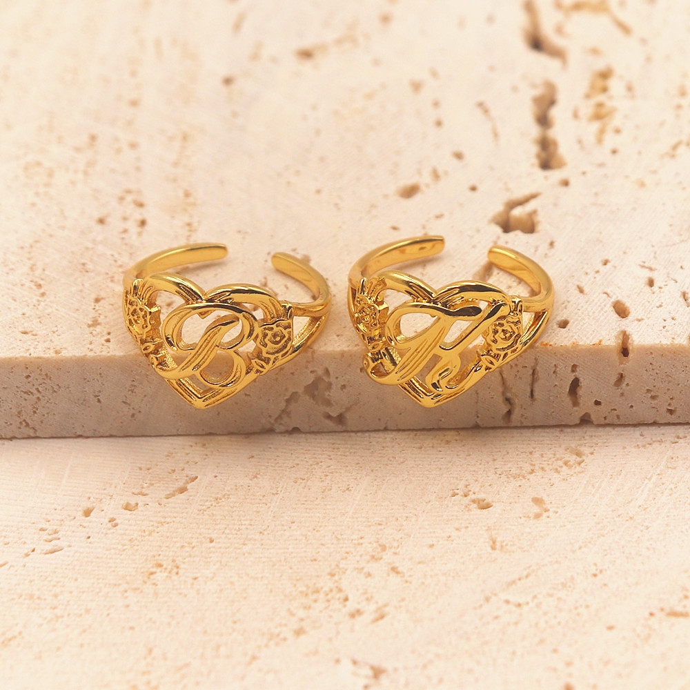 Gold Personalized Initials Hea - Wedding Z avaliação e preço