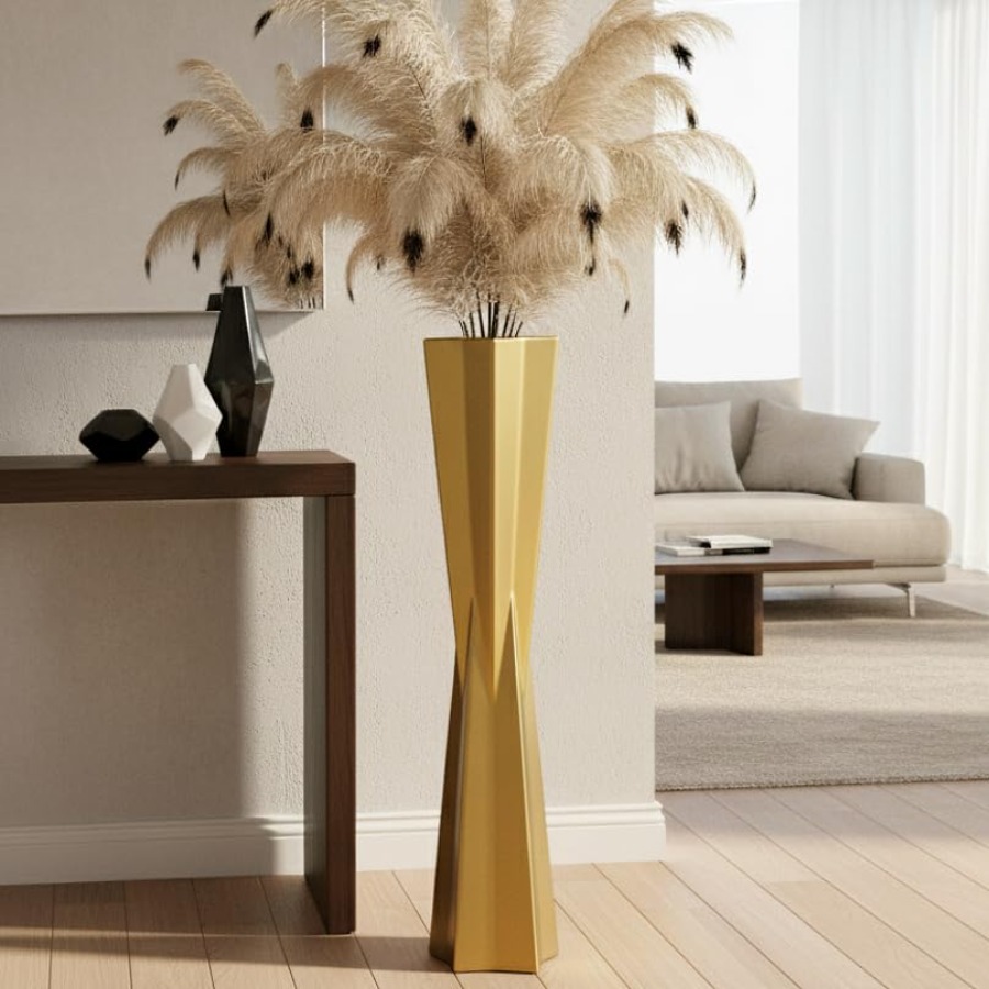 Star Tapered Gold Floor Vase 2 - Centerpiece Vase Tall avaliação e preço