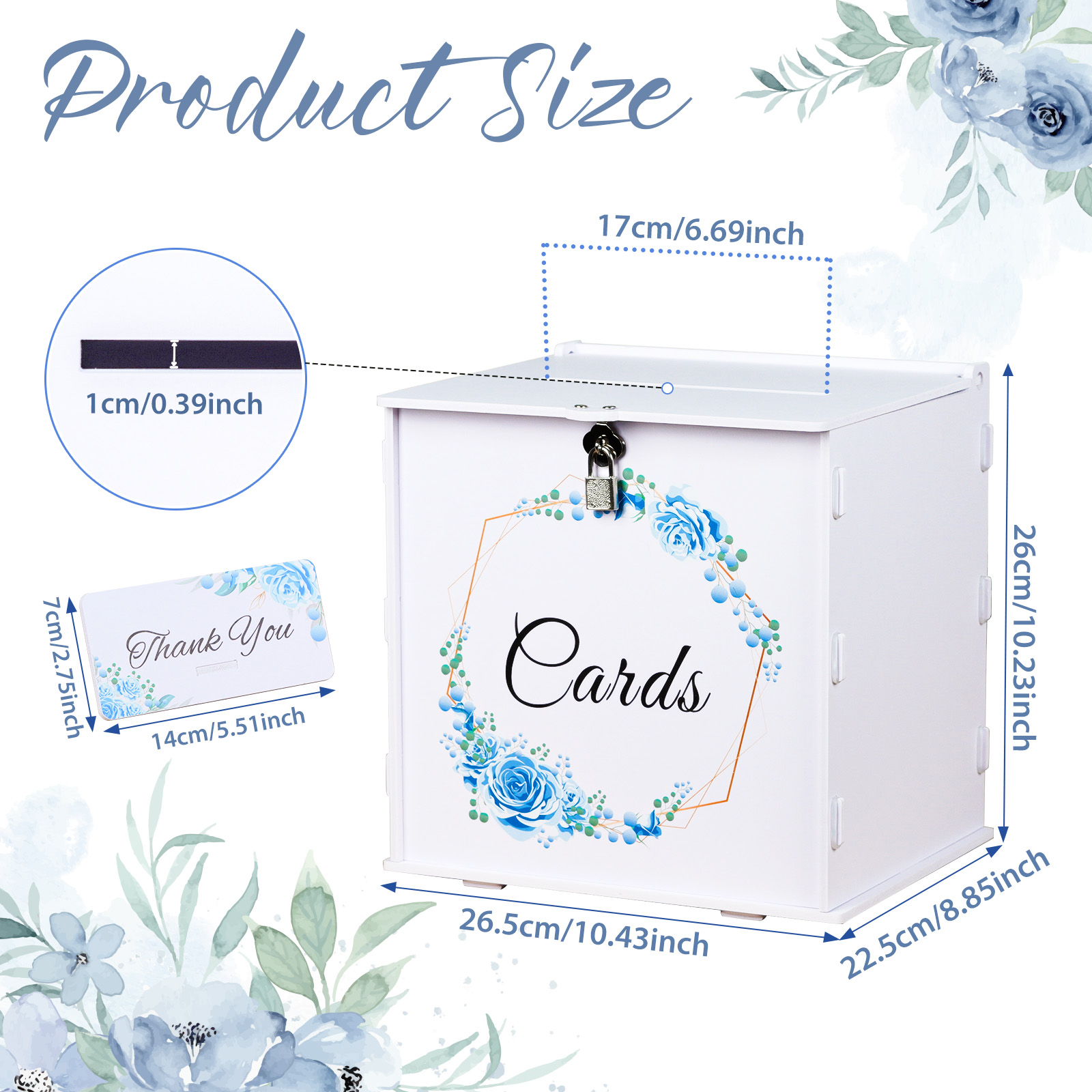 White Wedding Card Box with Lo - Wedding Card Box avaliação e preço