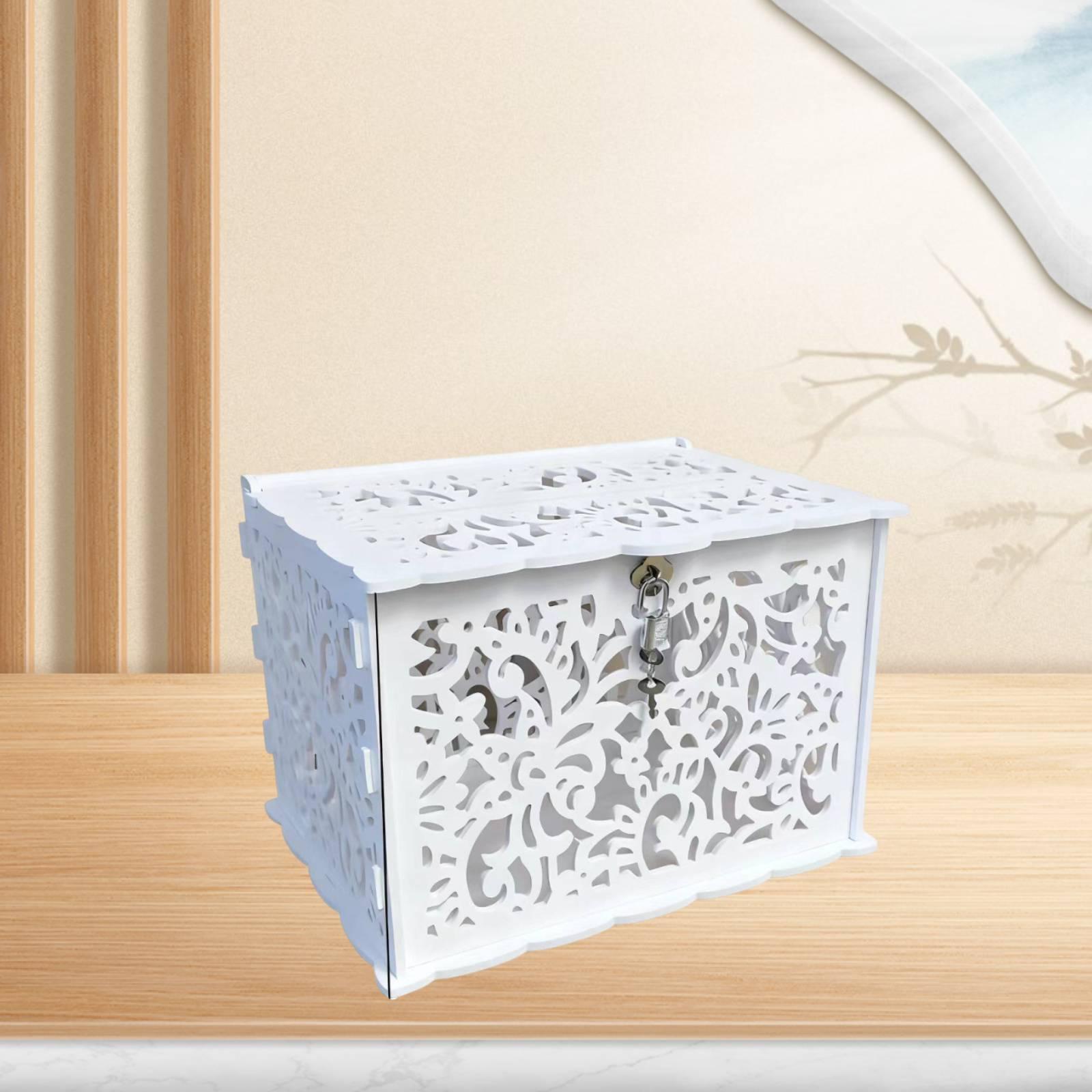 Elegant White Wedding Cards Bo - Wedding Card Box avaliação e preço
