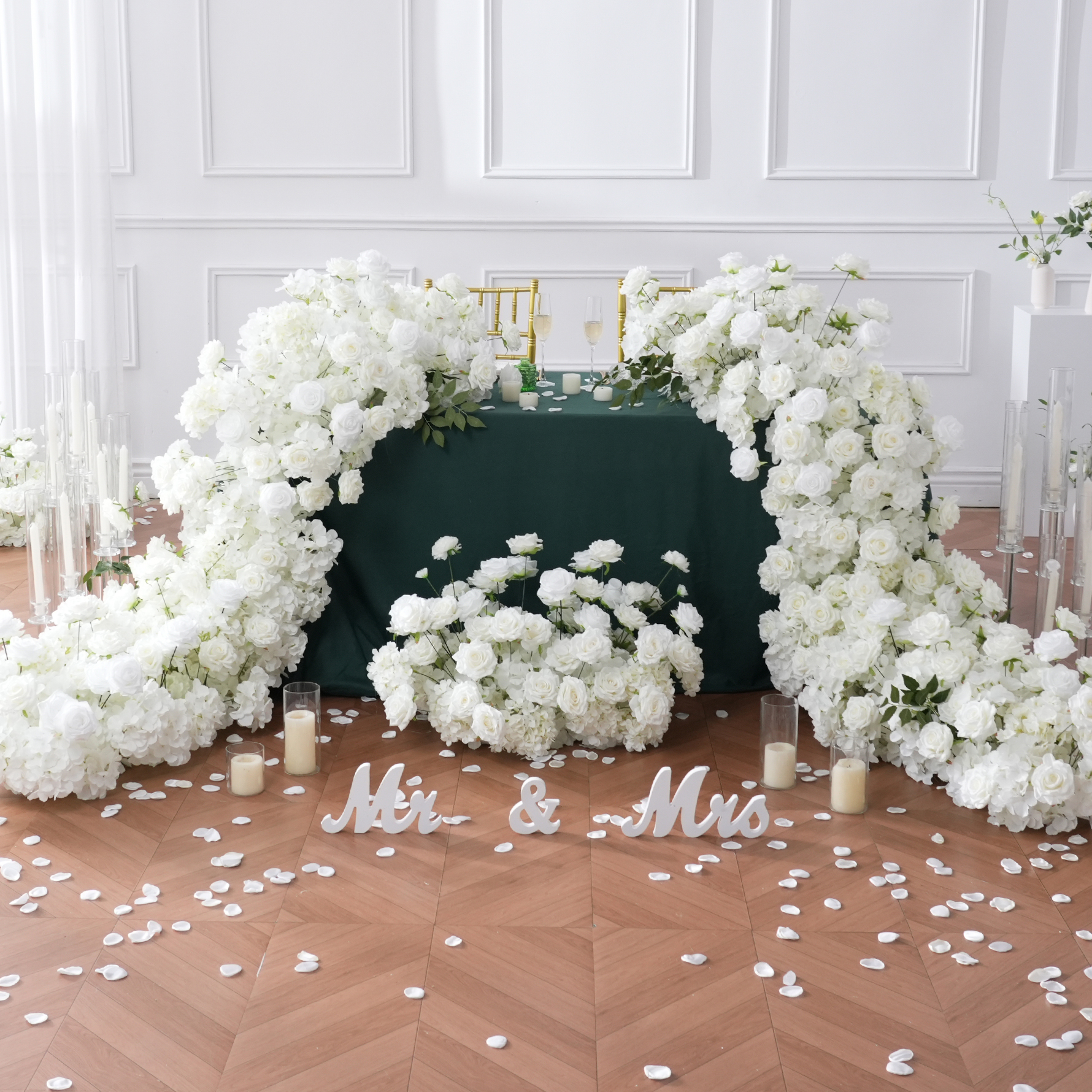 Angela A8147 White Rose Hydran - Aisle Runner White avaliação e preço