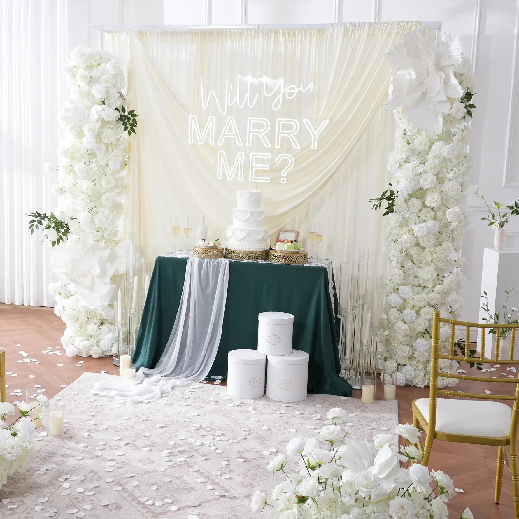 Angela A8147 White Rose Hydran - Aisle Runner White avaliação e preço