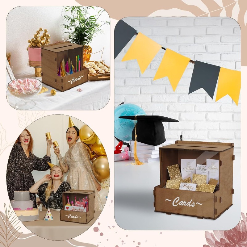 DIY Wooden Wedding Card Box St - Wedding Card Box avaliação e preço