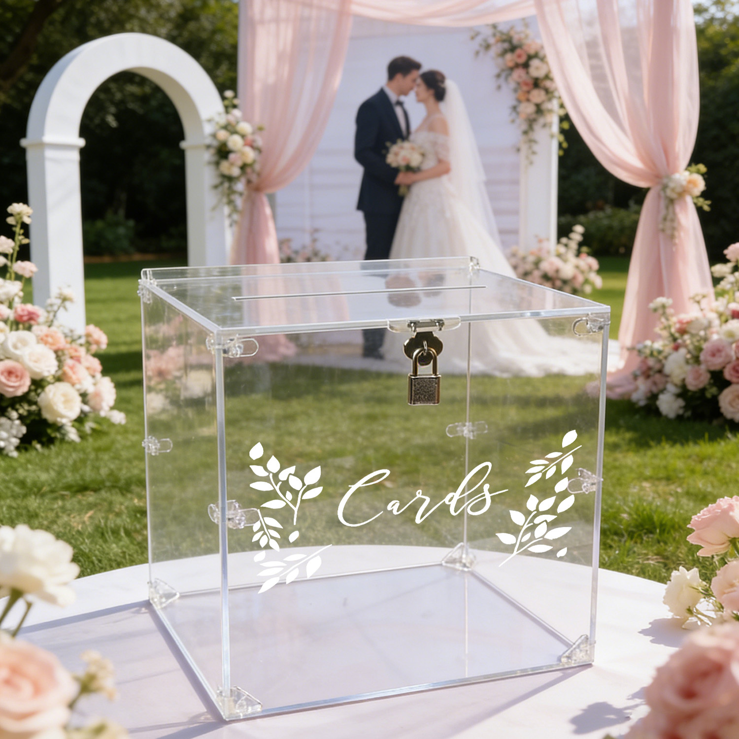 Acrylic Wedding Card Boxes wit - Wedding Card Box avaliação e preço