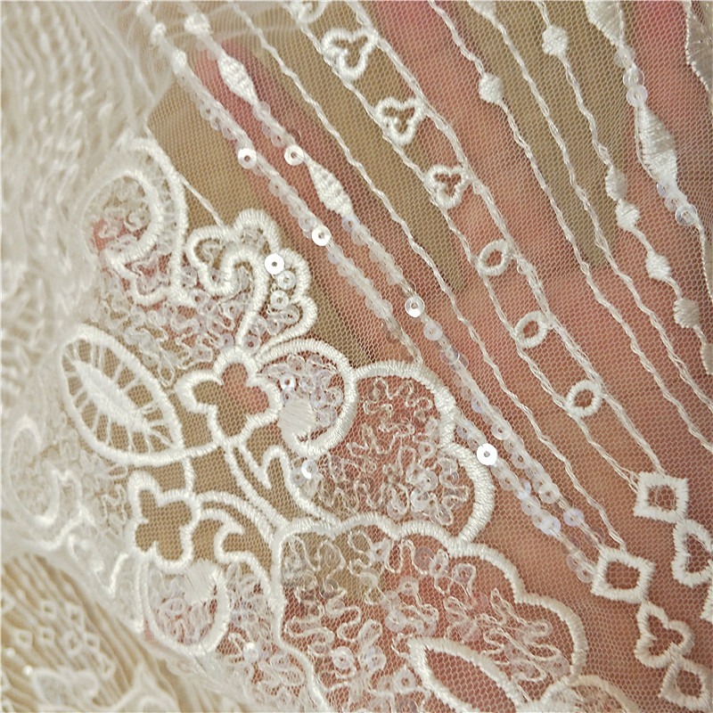 New Striped Lace Embroidery Se - Wedding Dress Supply avaliação e preço