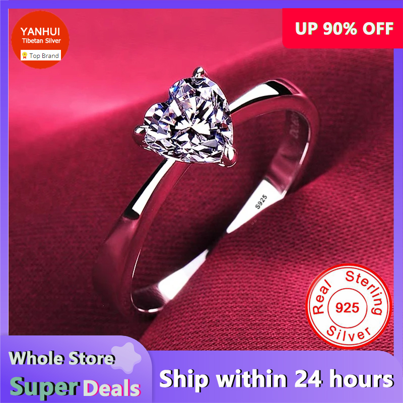 Women's Romantic Heart Ring Gi - Wedding Z avaliação e preço