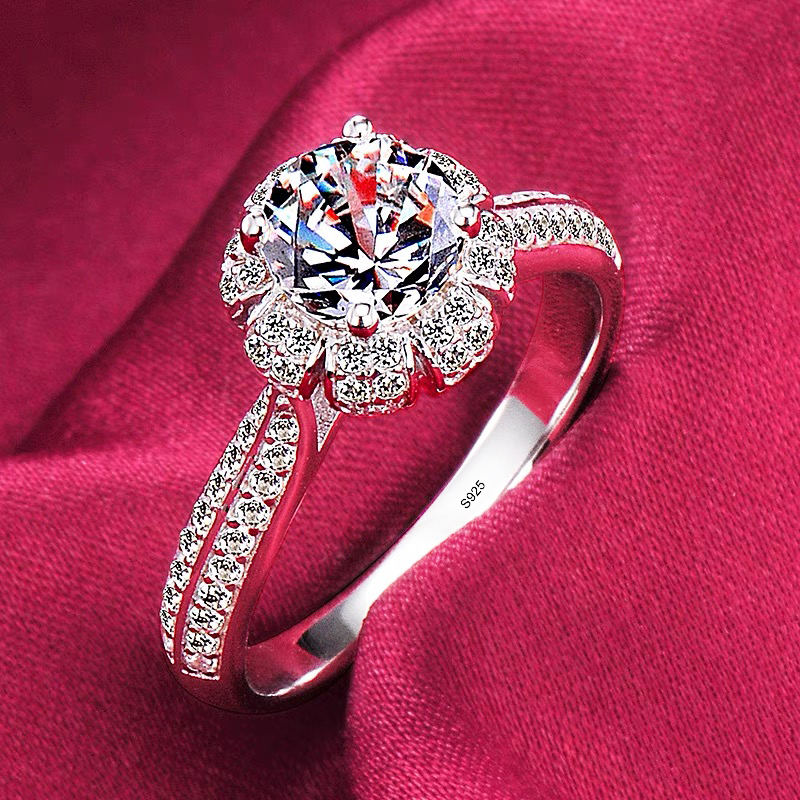 Women's Romantic Heart Ring Gi - Wedding Z avaliação e preço