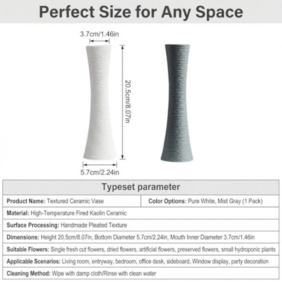 20cm/7.87inch Tall Ceramic Bud - Centerpiece Vase Tall avaliação e preço