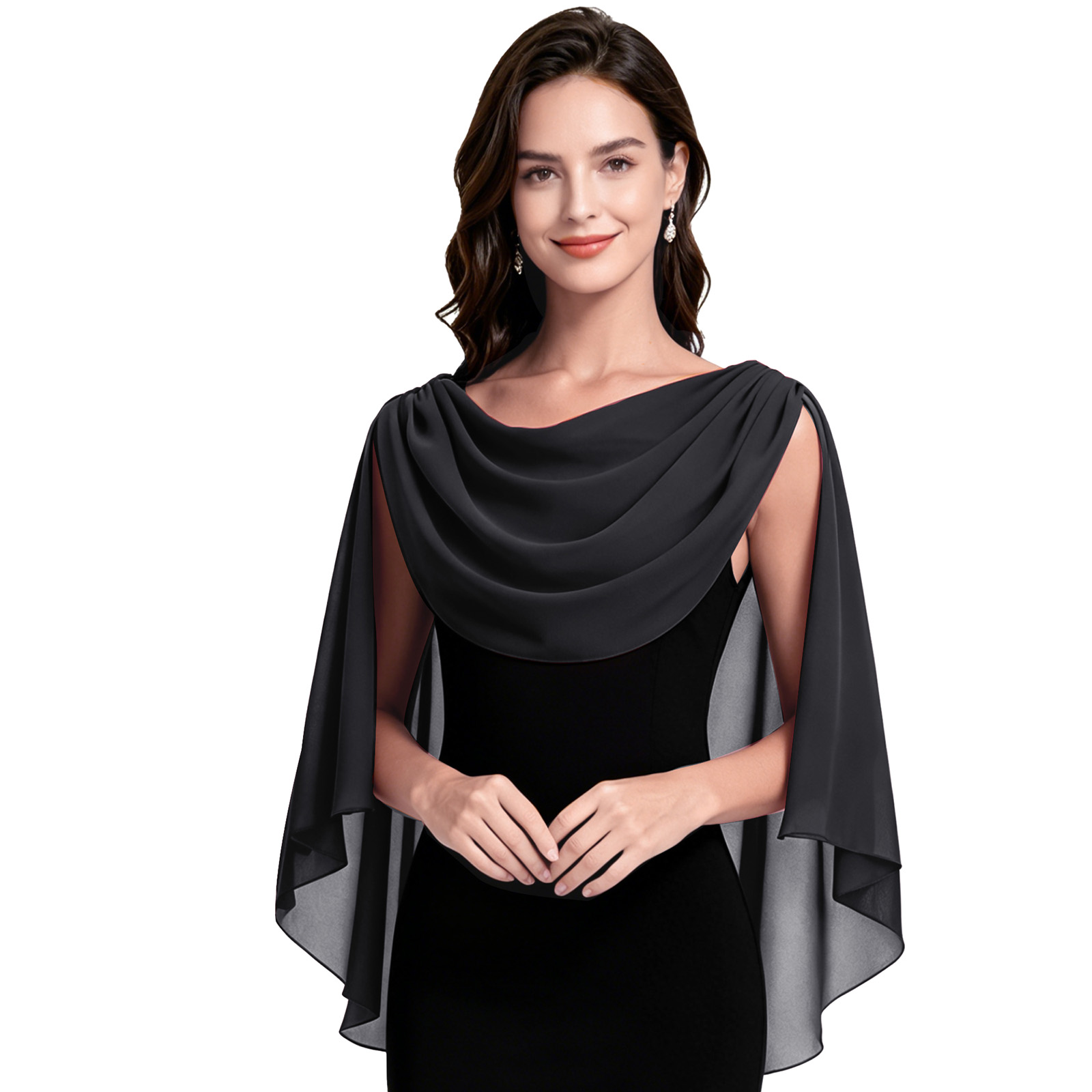 Cowl Neck Shawls Wraps for Wom - Wedding Dress Supply avaliação e preço
