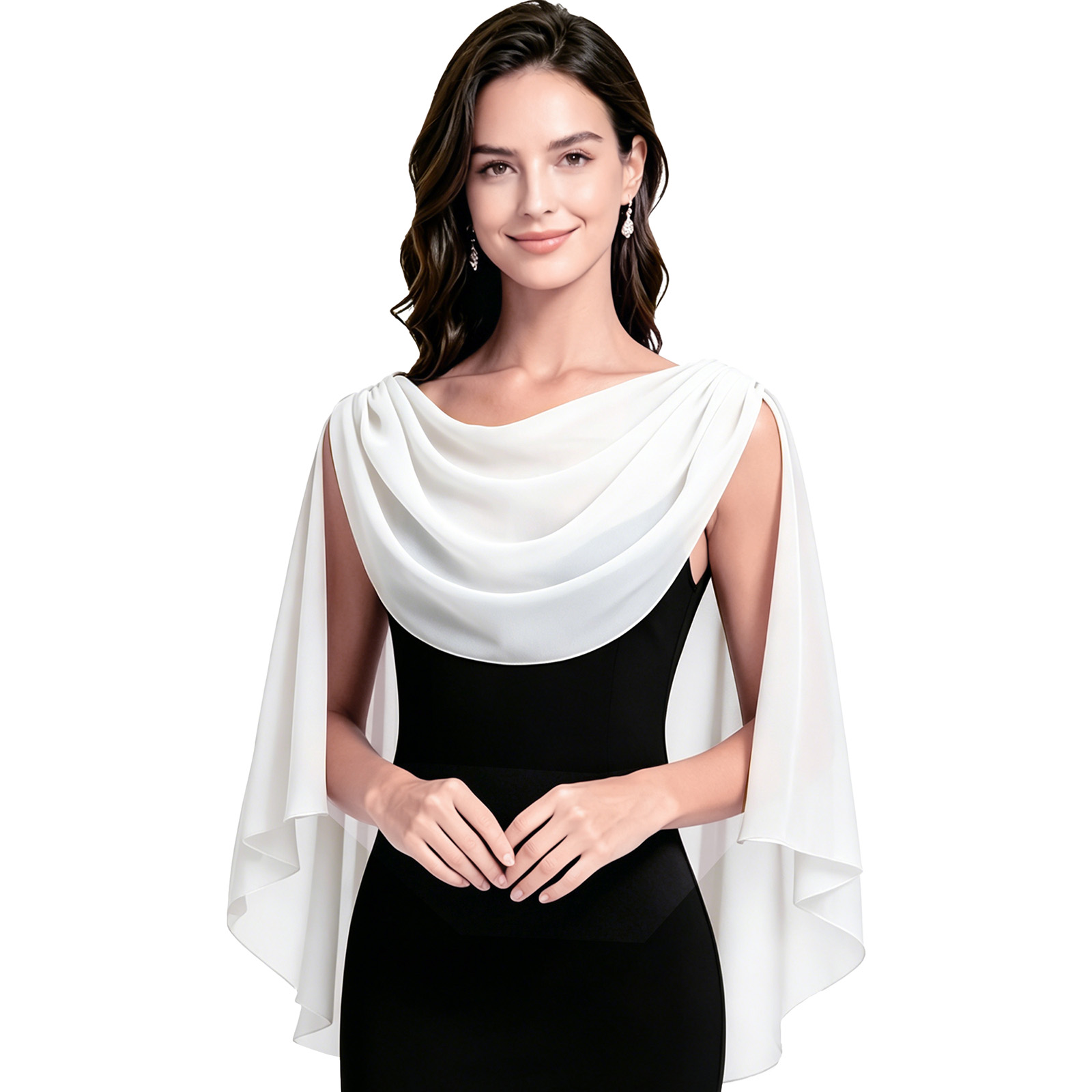 Cowl Neck Shawls Wraps for Wom - Wedding Dress Supply avaliação e preço