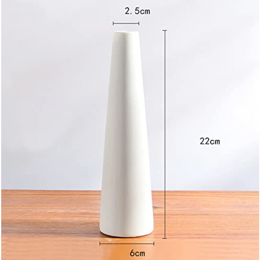 Tall Conic White Ceramic Flowe - Centerpiece Vase Tall avaliação e preço
