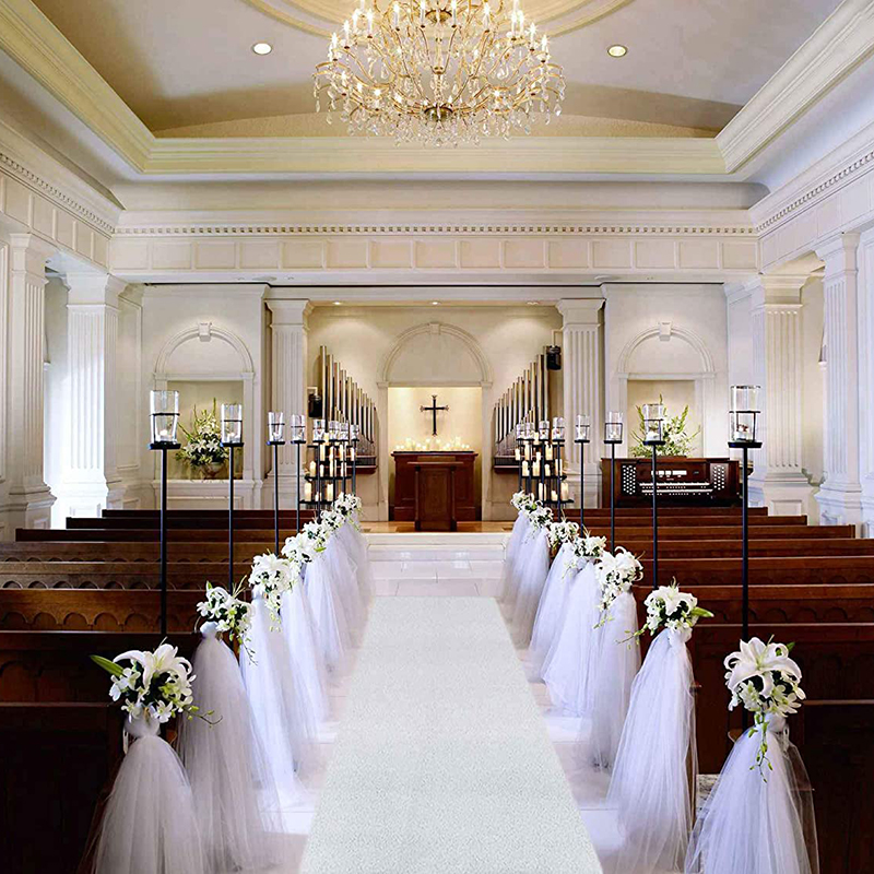 Romantic White Wedding Carpet  - Aisle Runner White avaliação e preço