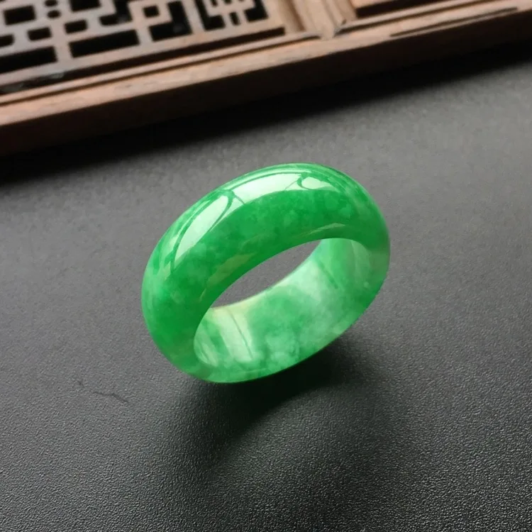 Natural Green Jade Ring Jadeit - Wedding Zone avaliação e preço