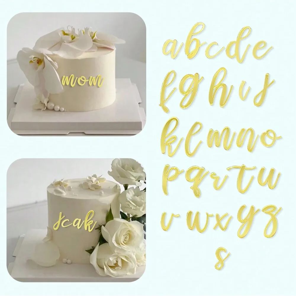 1set Golden Mirror Acrylic A-Z - Wedding Z avaliação e preço