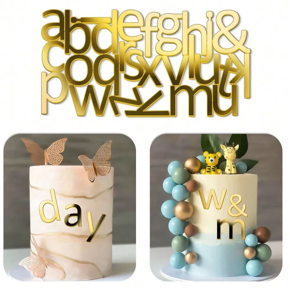 1set Golden Mirror Acrylic A-Z - Wedding Z avaliação e preço