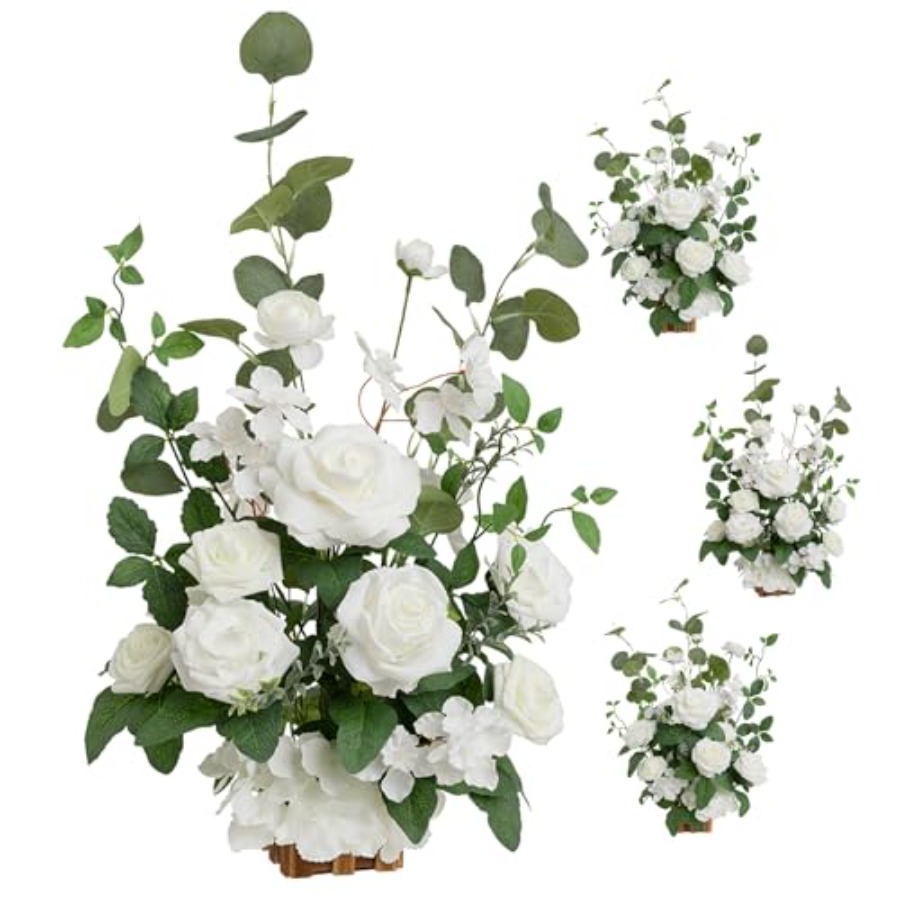 Freestanding Artificial Flower - Aisle Runner White avaliação e preço