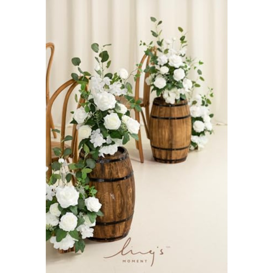 Freestanding Artificial Flower - Aisle Runner White avaliação e preço