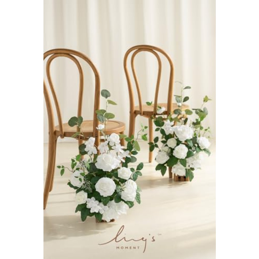 Freestanding Artificial Flower - Aisle Runner White avaliação e preço