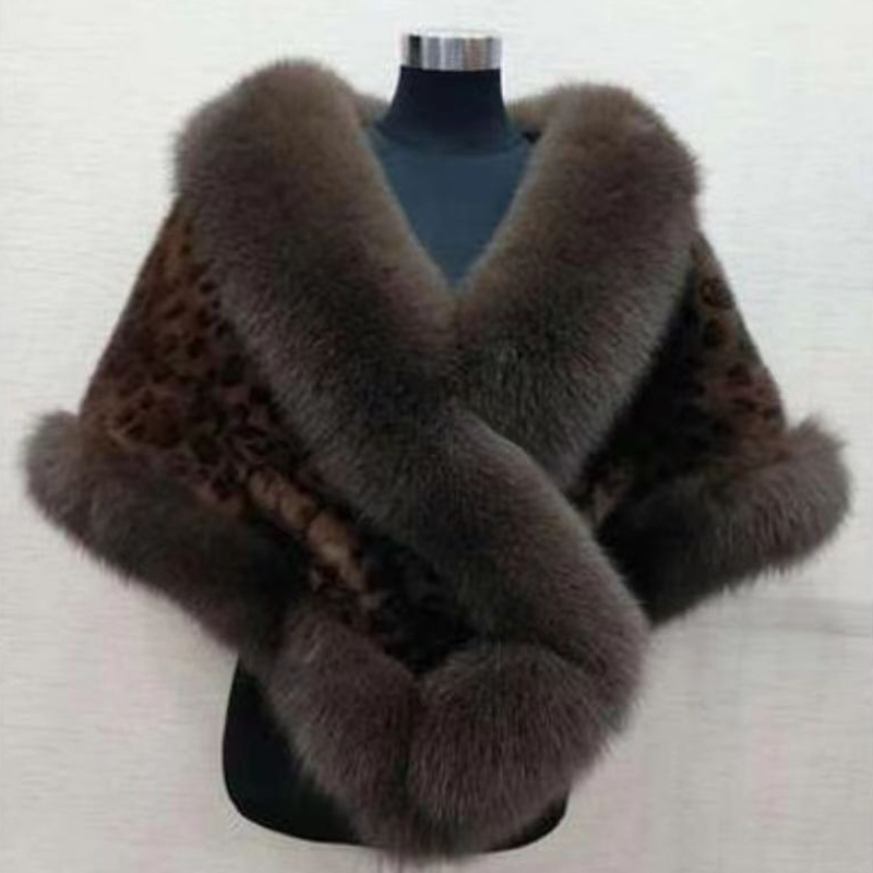 Women Winter Faux Mink Fox Fur - Wedding Dress Supply avaliação e preço