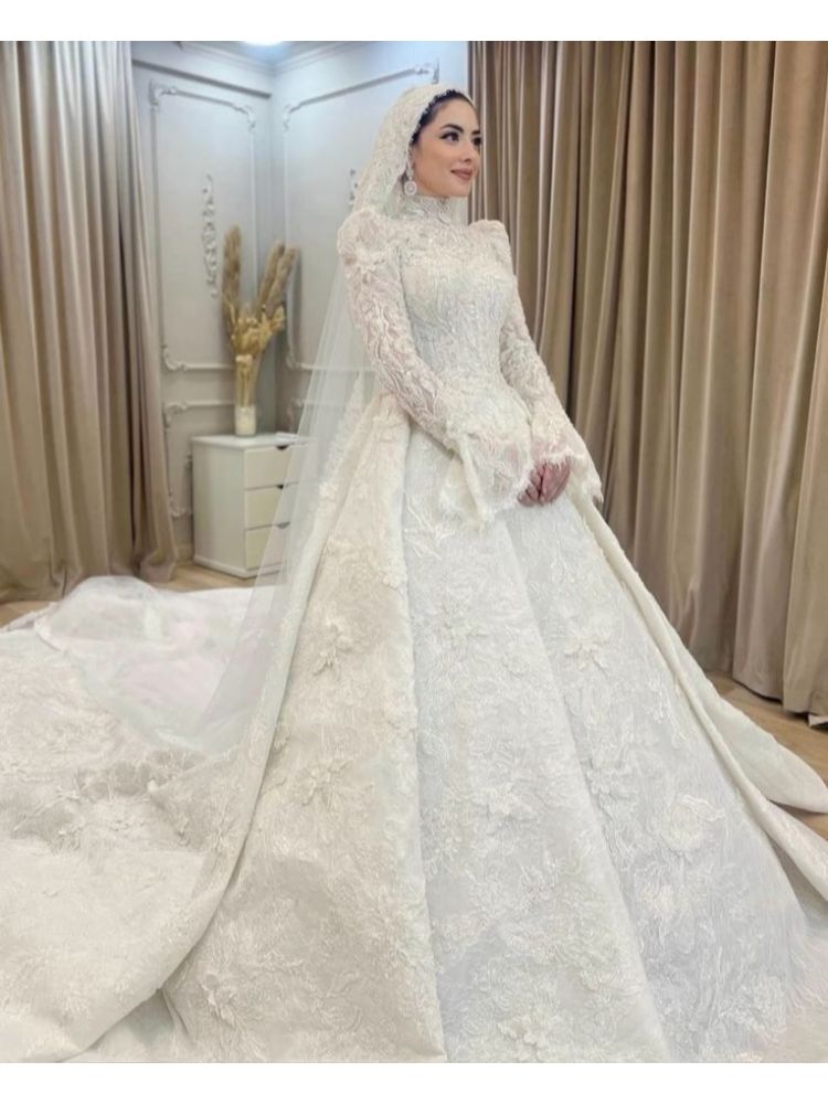 Customized 2026 White Muslim S - Wedding Dress Supply avaliação e preço