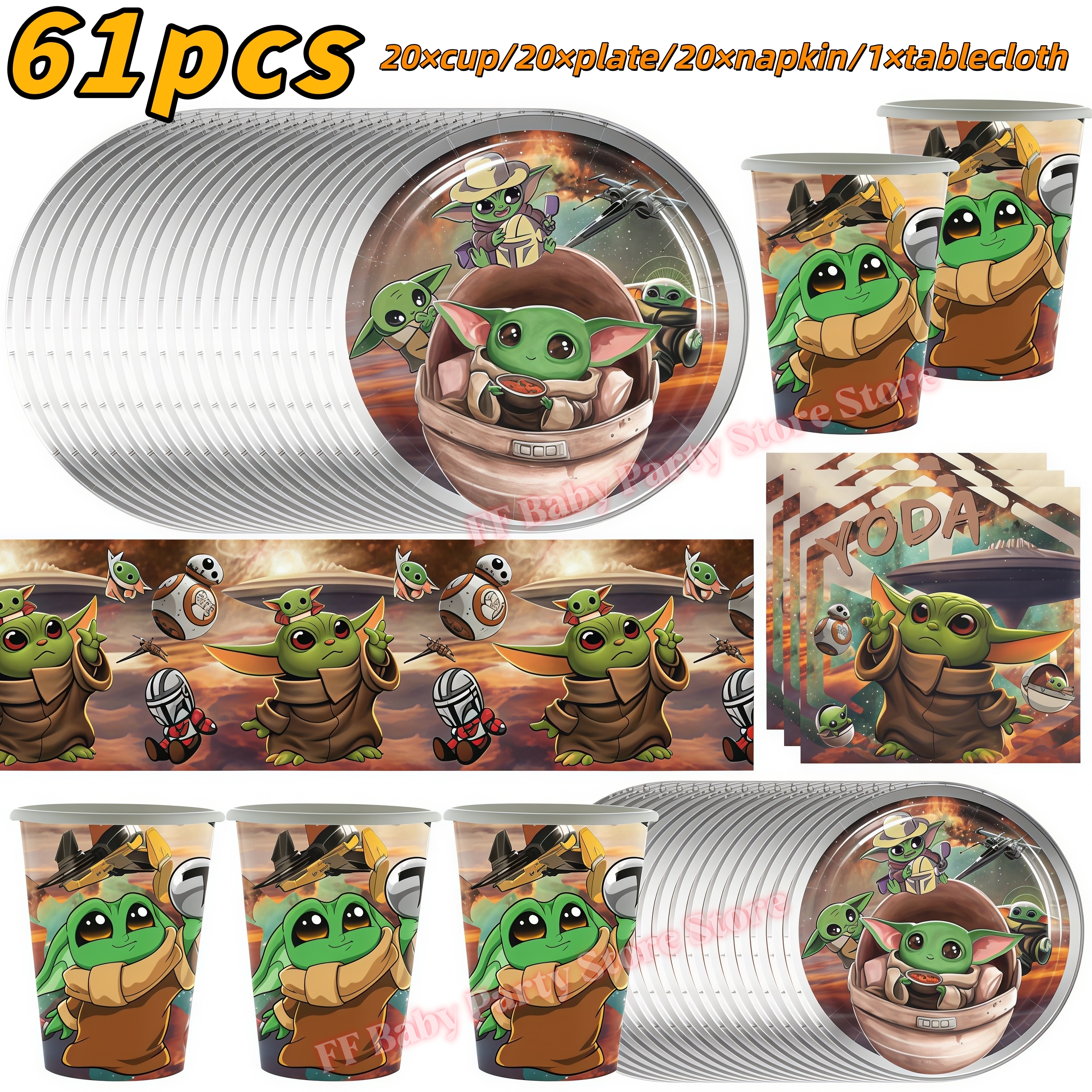 Star Waring Yoda Baby Theme Bi - Wedding Supply Warehouse avaliação e preço
