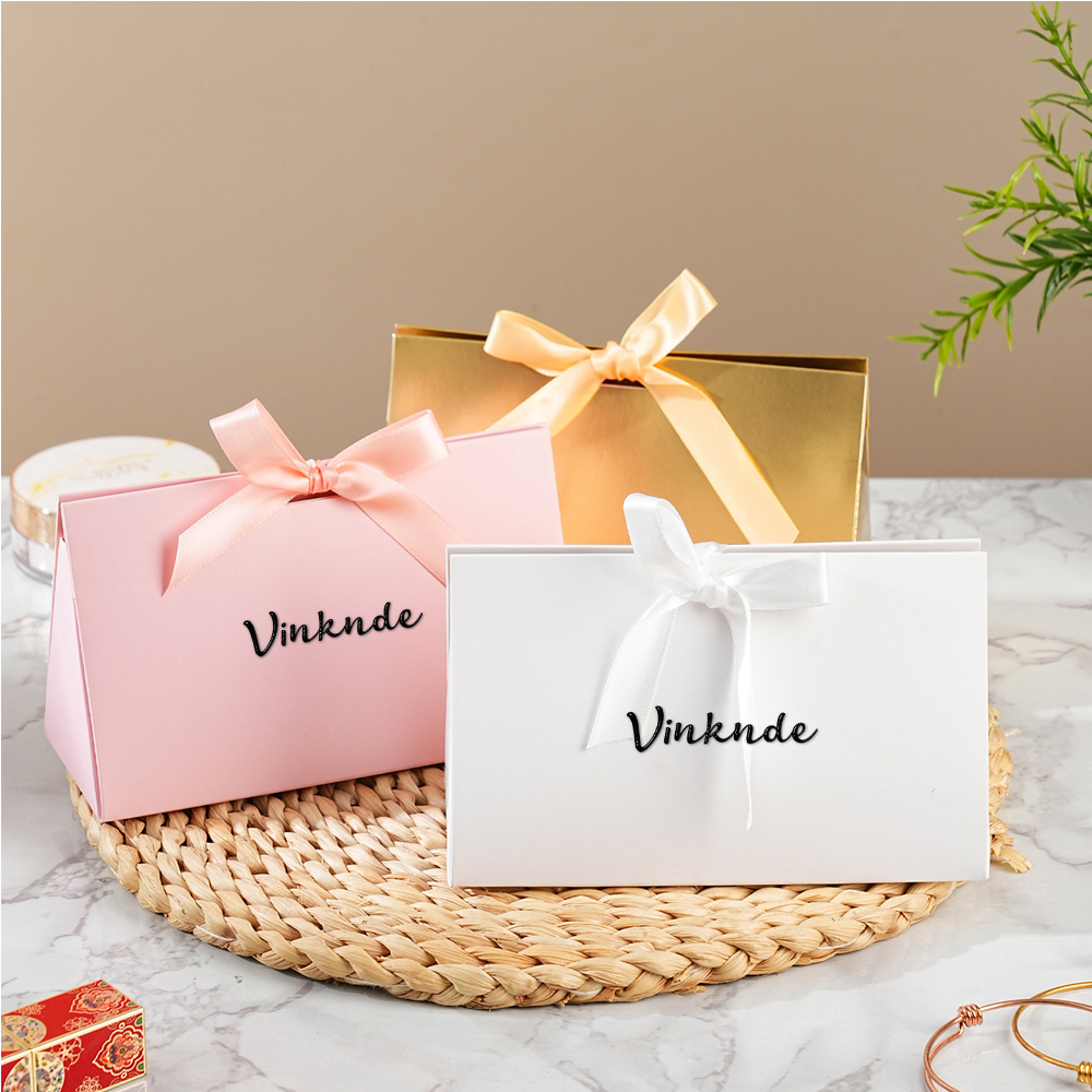 50/100pcs Custom Logo Gift Box - Wedding Favor Box avaliação e preço