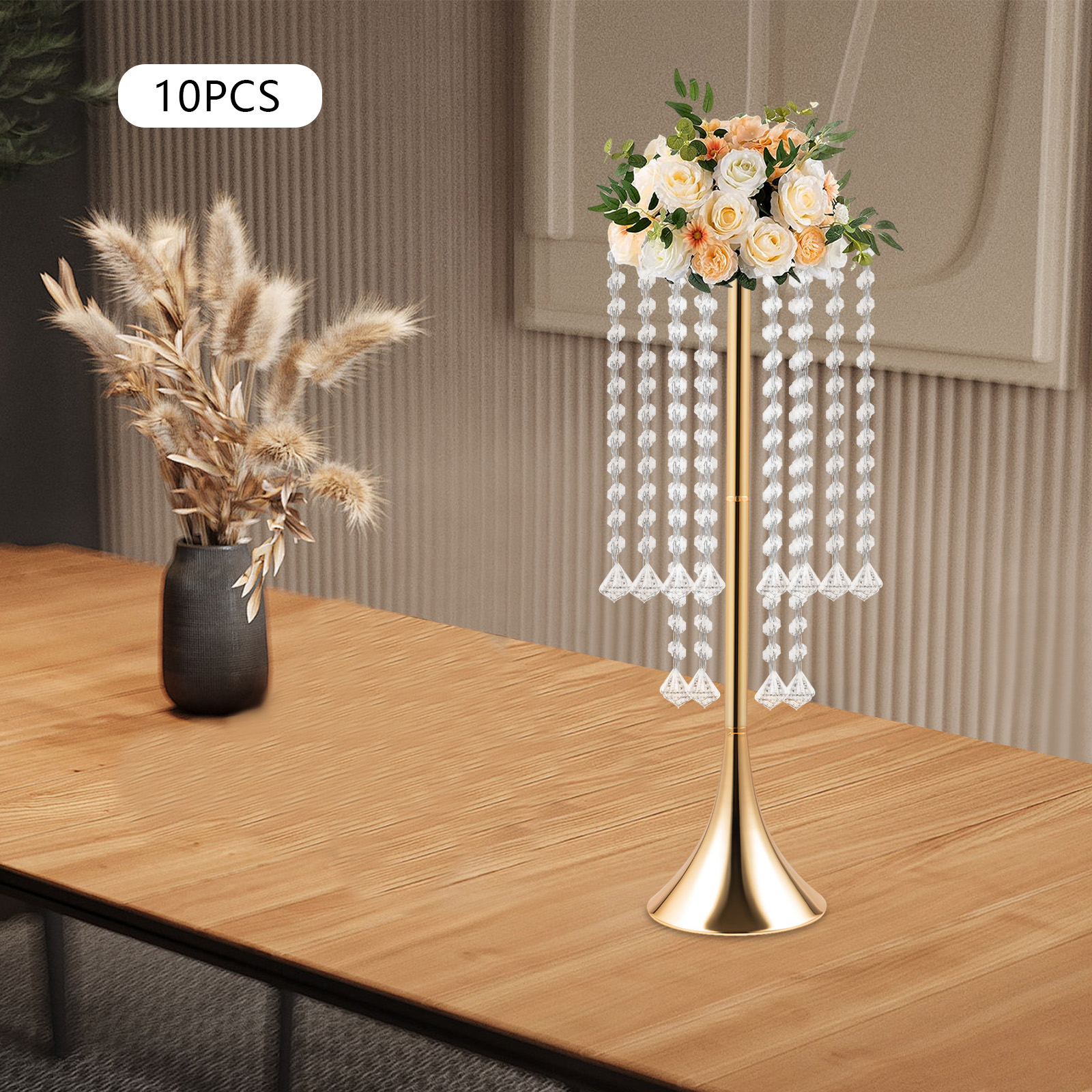 10Pcs Elegant Tall Metal Flora - Centerpiece Vase Tall avaliação e preço