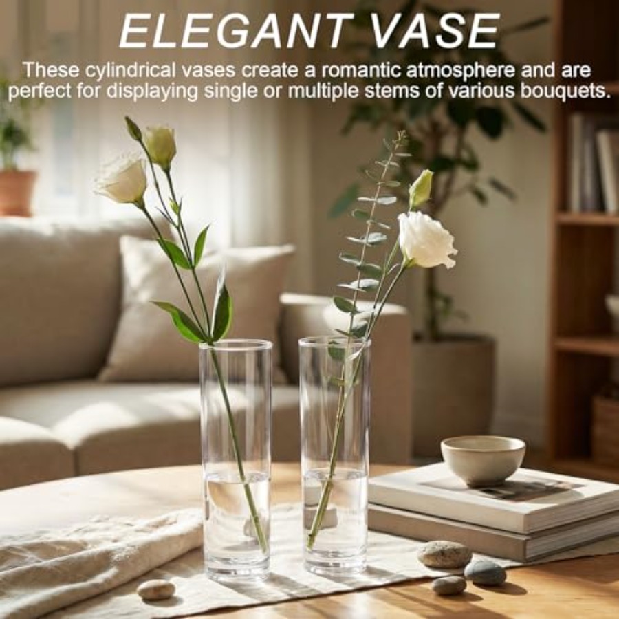 48 Pcs acrylic cylinder bud va - Centerpiece Vase Tall avaliação e preço