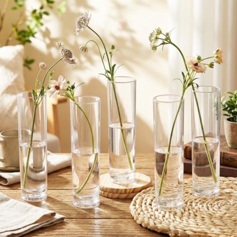 48 Pcs acrylic cylinder bud va - Centerpiece Vase Tall avaliação e preço
