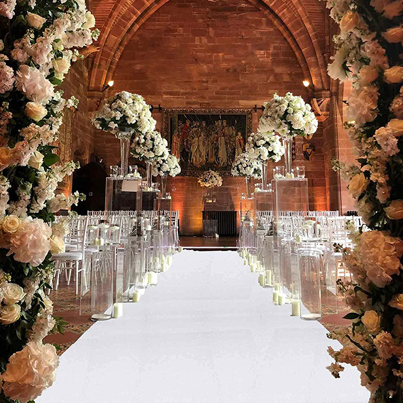 Anti-Slip Non-woven Fabric Wed - Aisle Runner White avaliação e preço