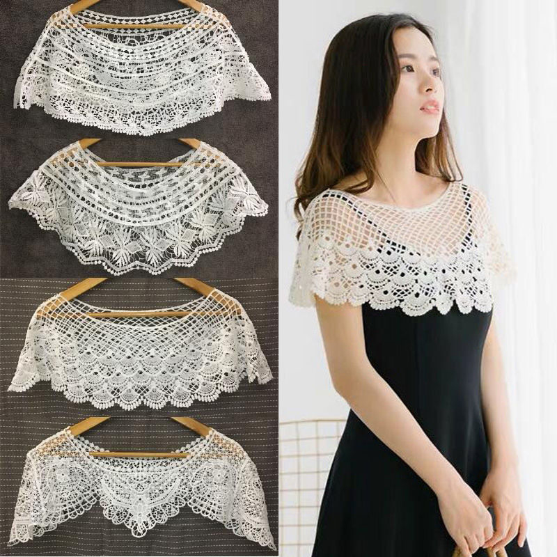 Women Knit Hollow Out Shawl Wr - Wedding Dress Supply avaliação e preço