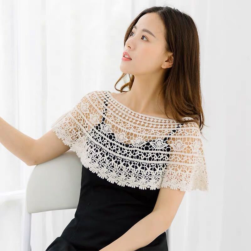 Women Knit Hollow Out Shawl Wr - Wedding Dress Supply avaliação e preço