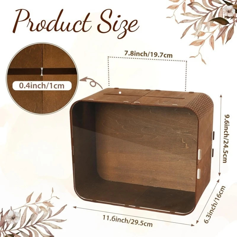 Wooden Wedding Card Box With A - Wedding Card Box avaliação e preço