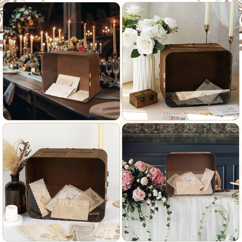 Wooden Wedding Card Box With A - Wedding Card Box avaliação e preço