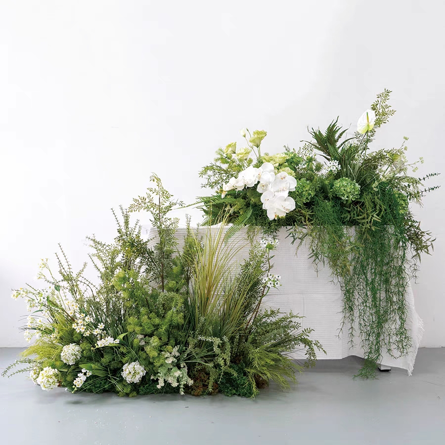 Green wedding decoration walkw - Aisle Runner White avaliação e preço