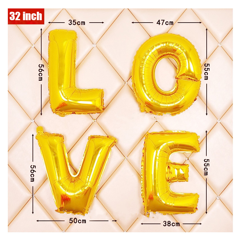16 32 40 Inch Foil Letter Ball - Wedding Z avaliação e preço