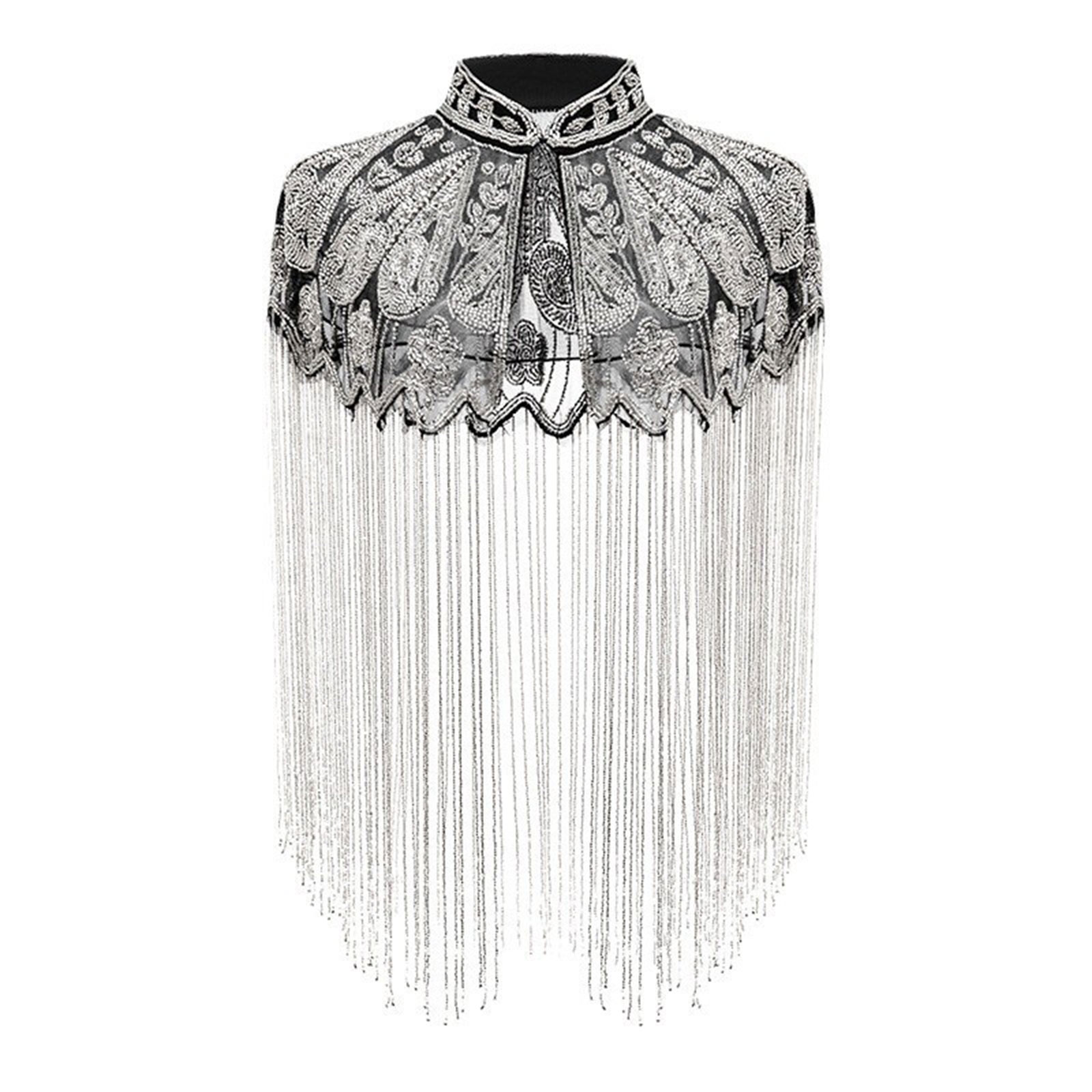 Sequins Beaded Evening Cape Wo - Wedding Dress Supply avaliação e preço